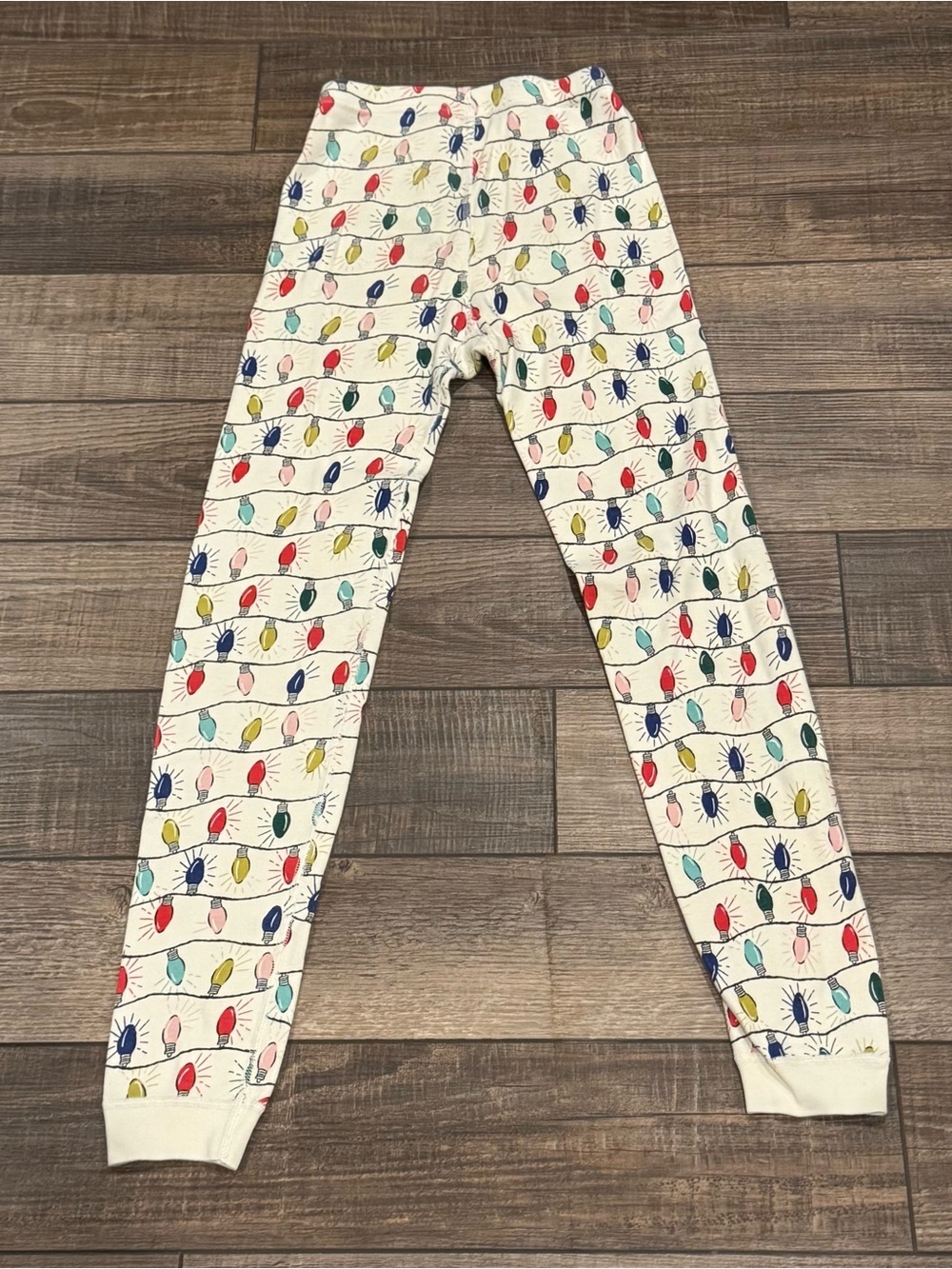 Hanna Andersson Christmas Lights Holiday Pajamas Size 12 EUC 100% Organic Cotton - Picture 13 of 16